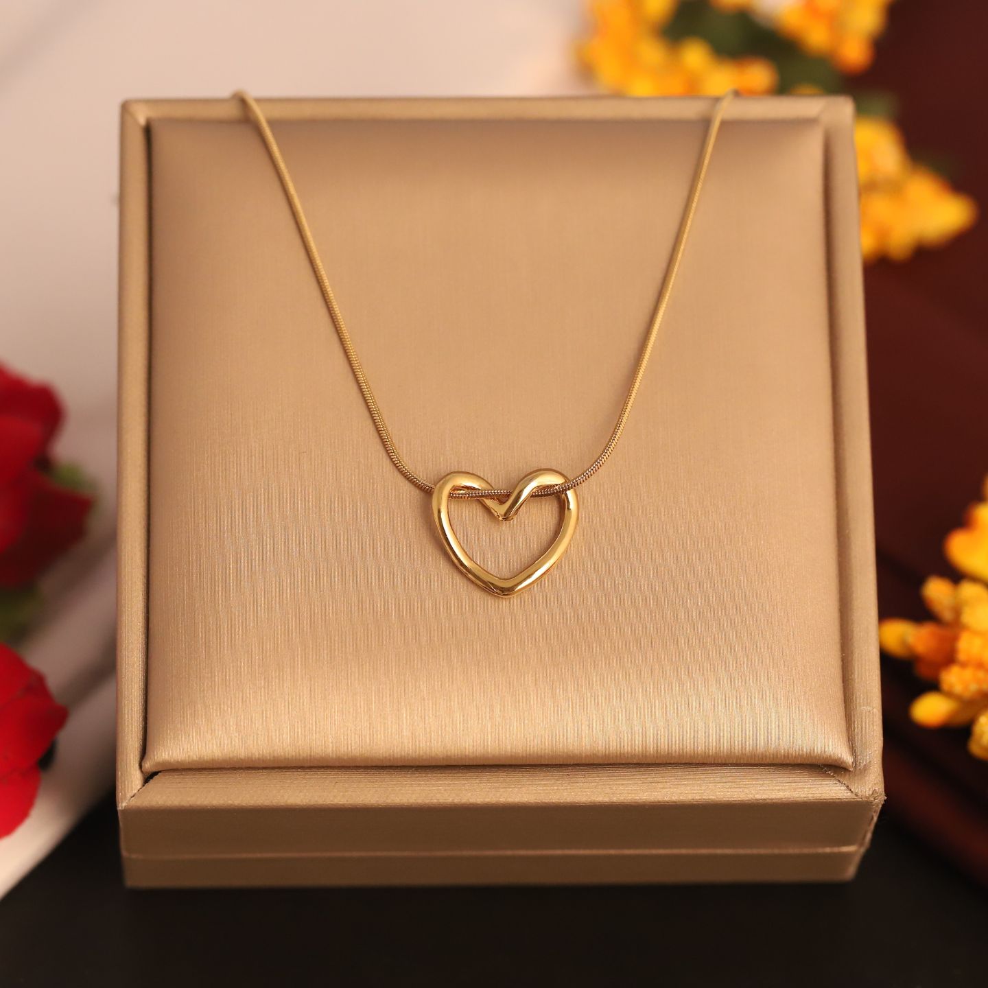 Blind Date Open heart Necklace