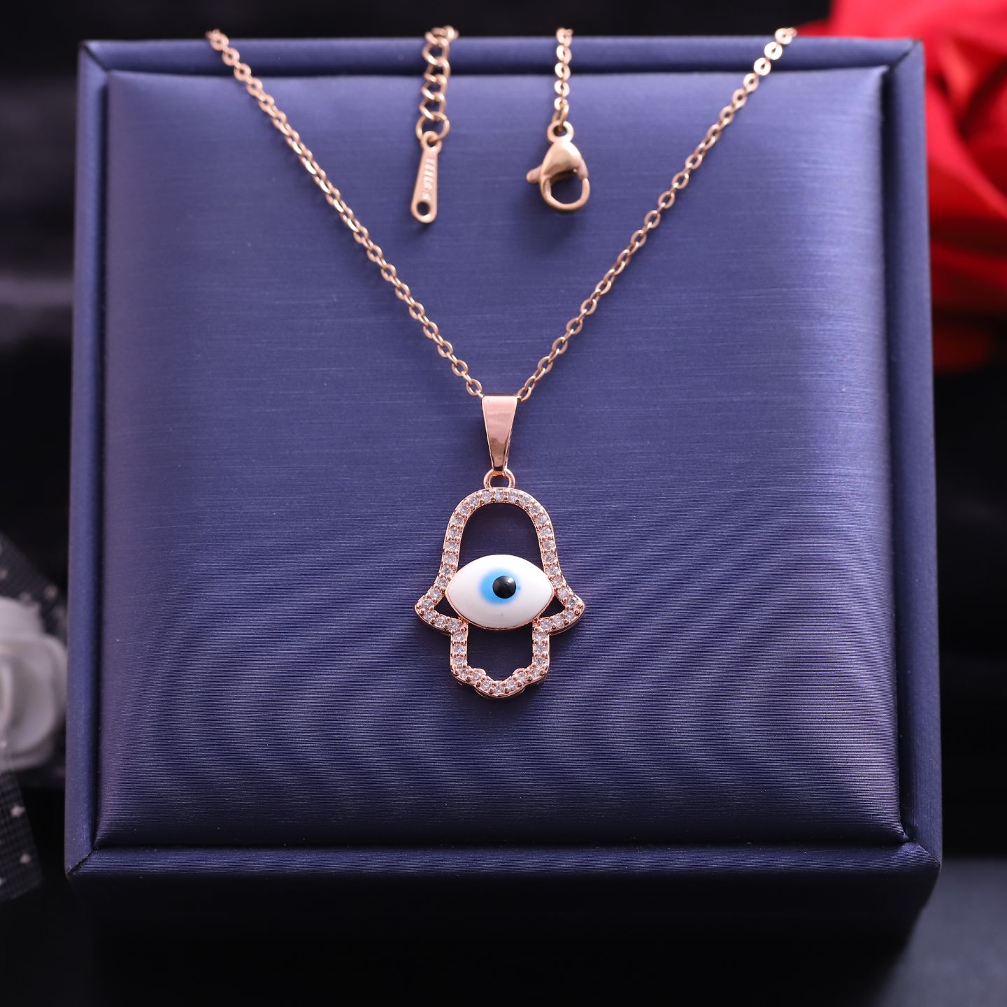 Evil Eye Hand Shape Necklace