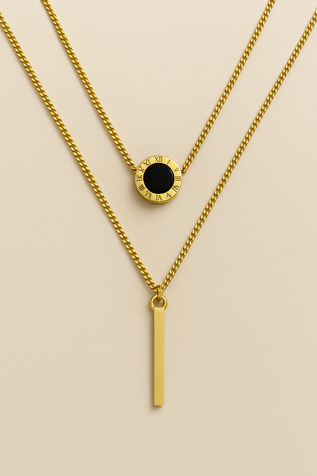 Double layer beautiful necklace