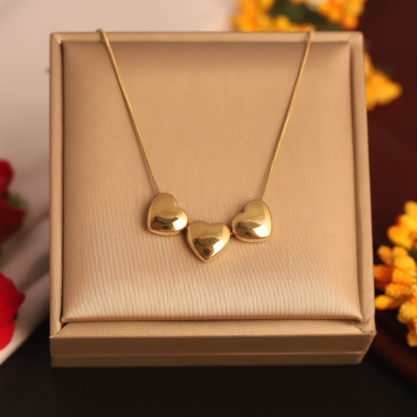 Three Heart Necklace