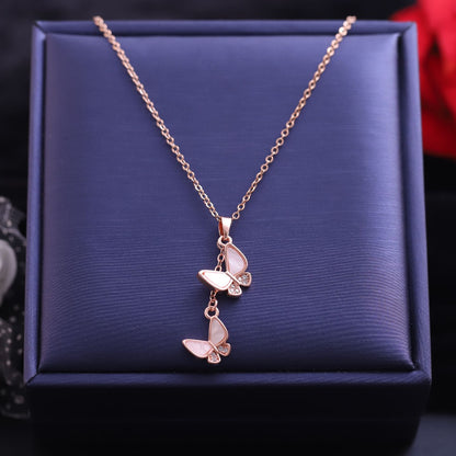 Double Butterflies Necklace