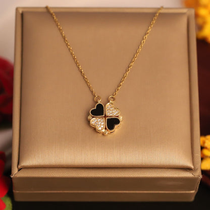 Heart Shaped Clover Necklace