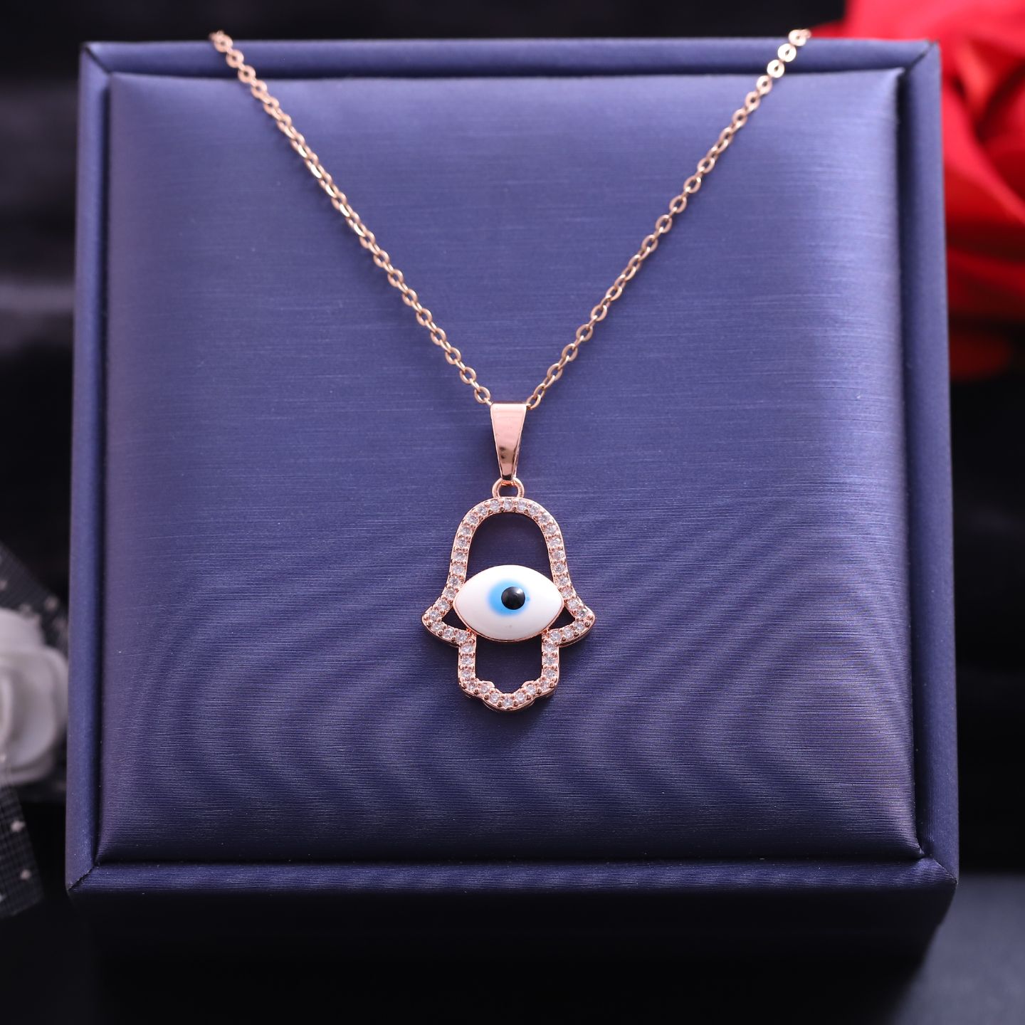 Evil Eye Hand Shape Necklace