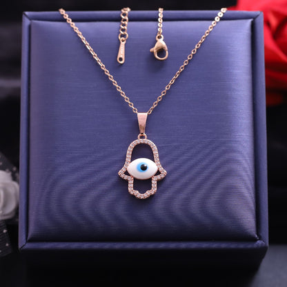 Evil Eye Hand Shape Necklace