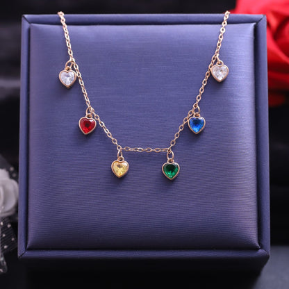 Rainbow Heart Tanmaniya Necklace