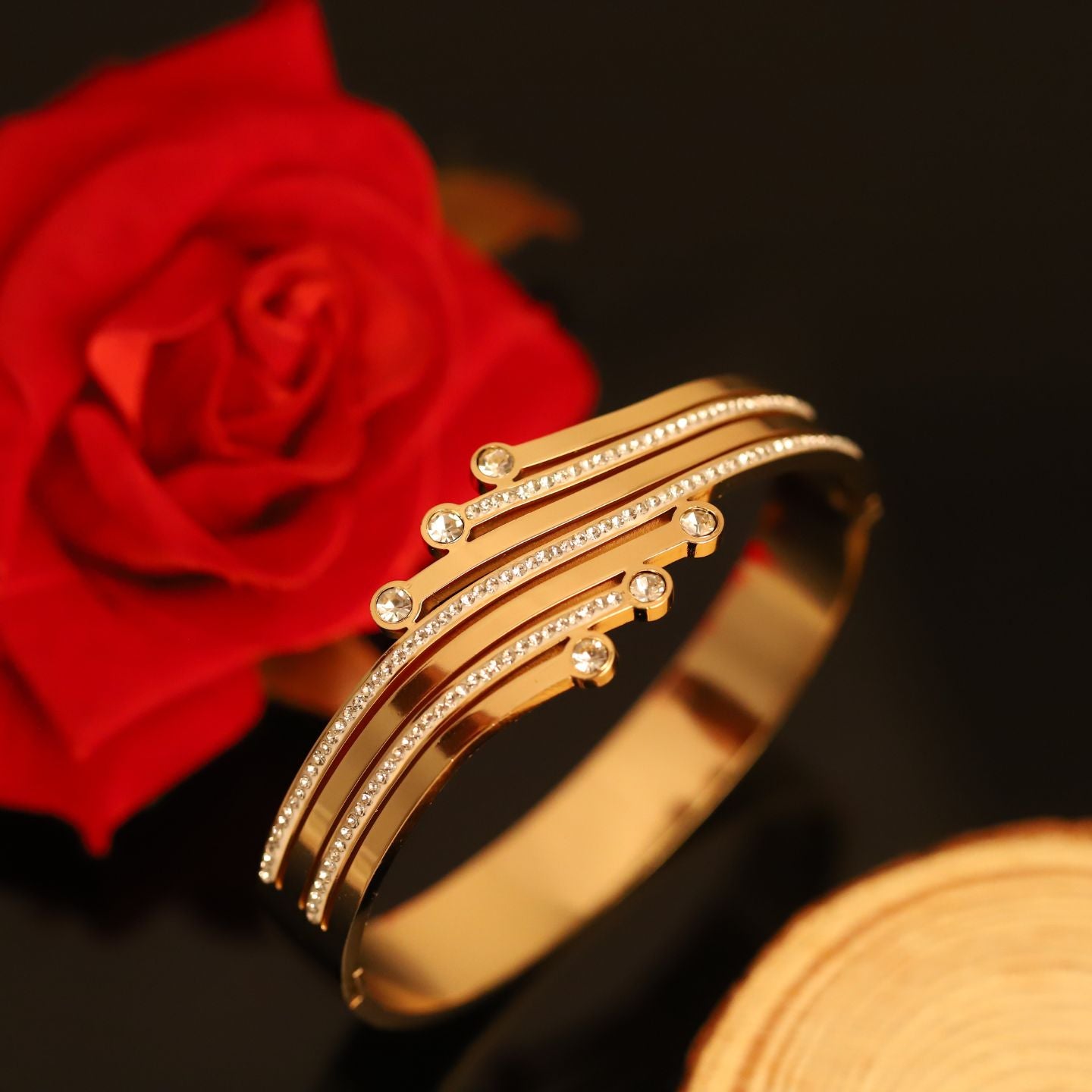 Stone Studded Cuff Bracelet