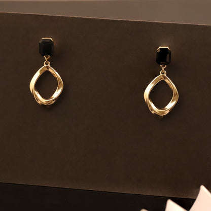 Black and gold Fancy Earrings