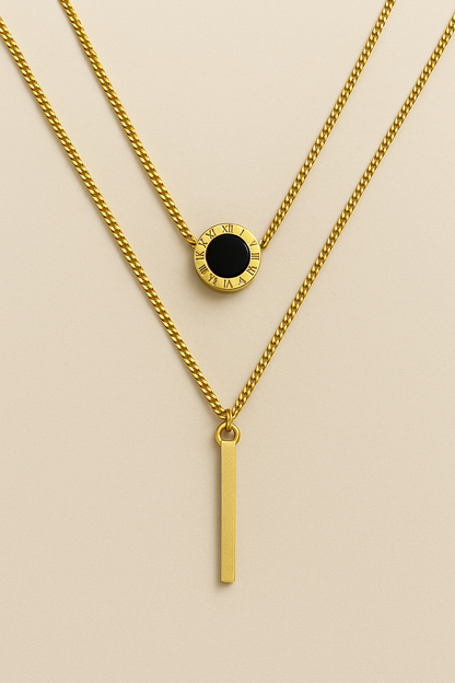 Double layer beautiful necklace