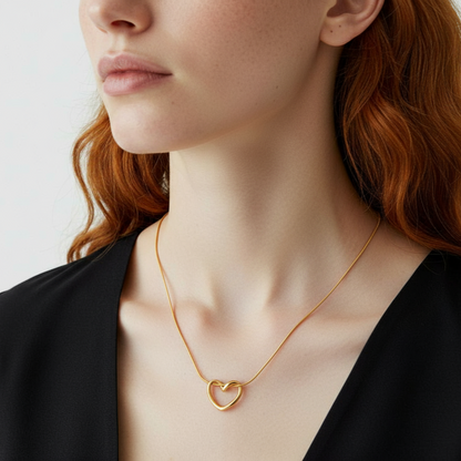 Blind Date Open heart Necklace