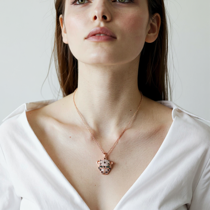 Leopard Face Necklace.