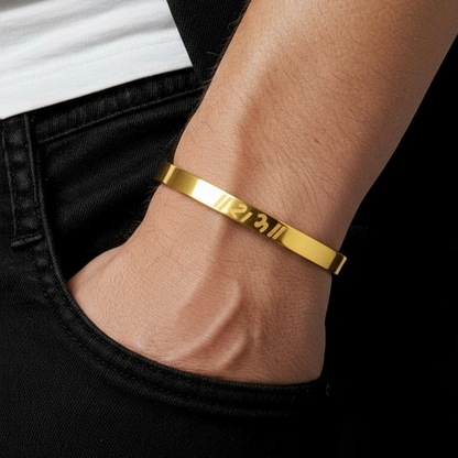 Gold Plated Ram Bracelet [Kada] For Men