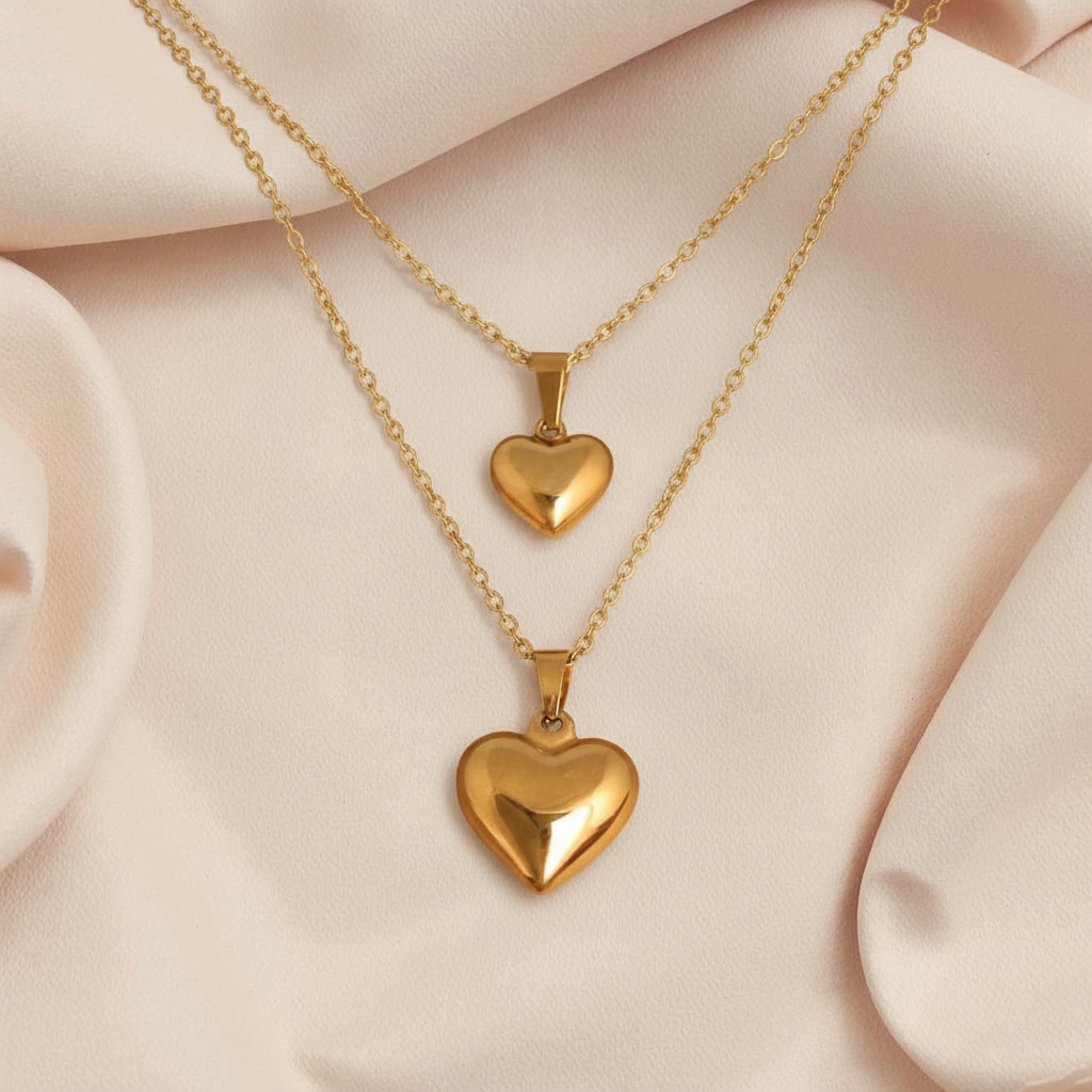 Heart Design Multiple Layer Chain