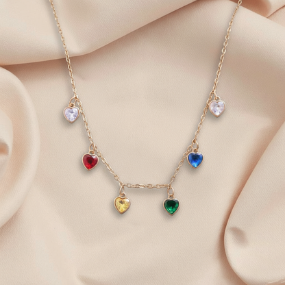 Rainbow Heart Tanmaniya Necklace
