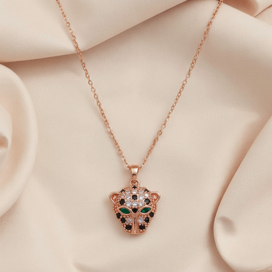 Leopard Face Necklace.