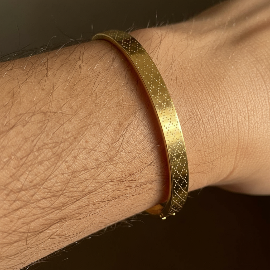Gold-Toned Bracelets [Kada] for Men