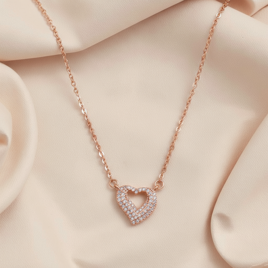 Beautiful Dimond Heart Necklace