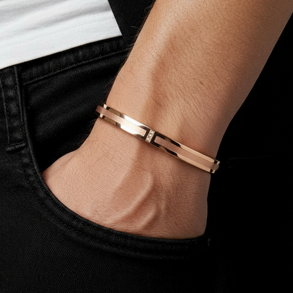 Rose Gold Diamond Bracelet [Kada] for Men