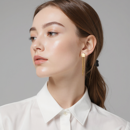 Fancy Earrings with Star shape