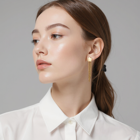Fancy Earrings with Star shape