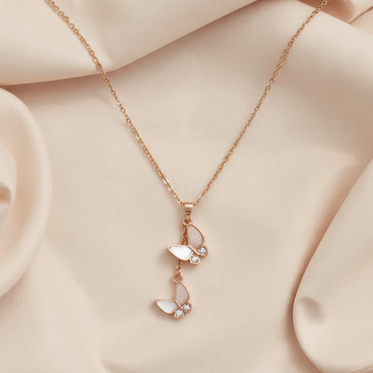 Double Butterflies Necklace