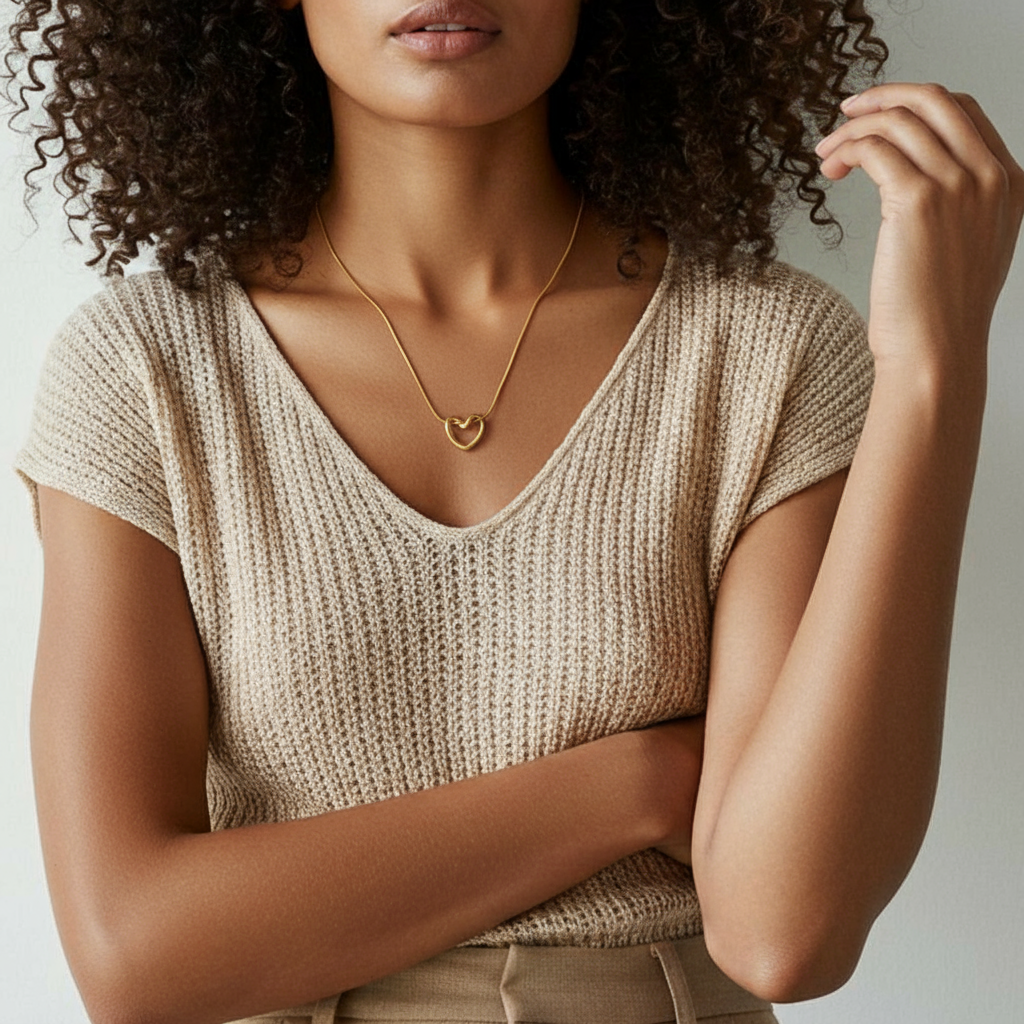 Blind Date Open heart Necklace