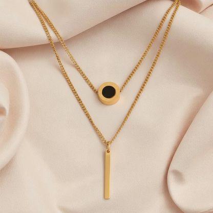 Double layer beautiful necklace