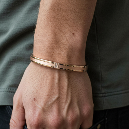 Rose Gold Diamond Bracelet [Kada] for Men