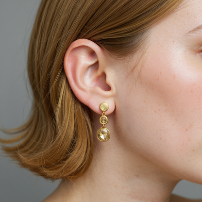 Fancy Earrings with Yellow Dimond